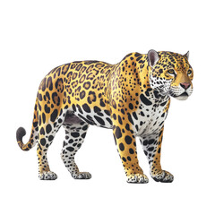 Obraz premium Jaguar isolated on white or transparent background