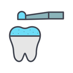 Dental Cleaning Vector Icon
