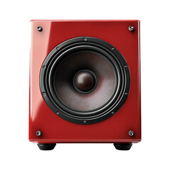 Modern speaker isolated on white, innovative audio technology for home entertainment