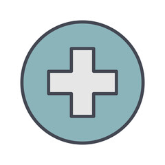 Red Cross Vector Icon