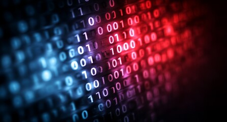 The concept of a blockchain network is centered around distributed register technology, incorporating block chain text and computer connections set against a vibrant colored background