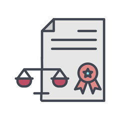 Court Document Vector Icon