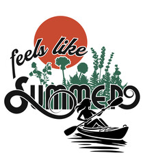 Summer Escape Floral Typography