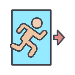 Emergency Exit Vector Icon