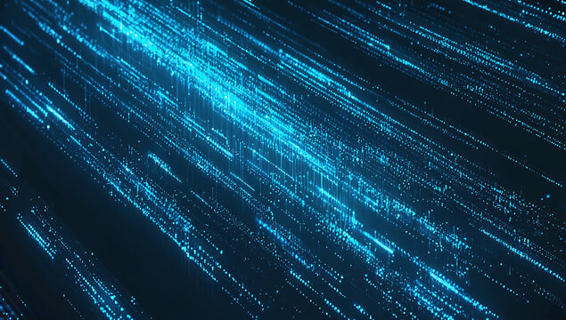 Abstract technology big data background concept Motion of digital data flow Transferring of big data Transfer and storage of data sets 