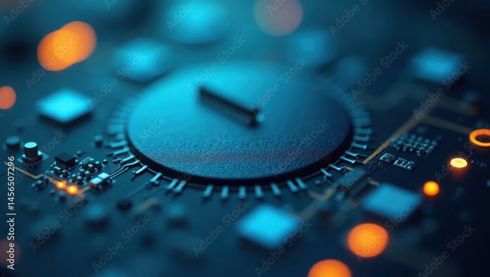 Poster workflow automation. digital innovation unfolds. trend product close-up. digital innovation unfolds 
