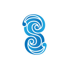 S letter luxury flourishes ornament logo
