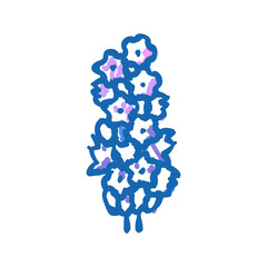 lavender blossom spring icon doodle illustration