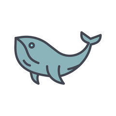 Humpback Whale Vector Icon