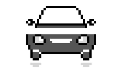 sport car illustration vector pixel art design 