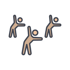 Group Fitness Vector Icon