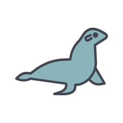 Sea Lion Vector Icon