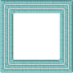 Colorful Square Embroidery Frame Shape Border
