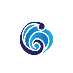 G letter with wave logo template