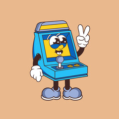 Retro character design from cute game console