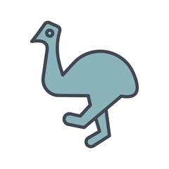 Cassowary Vector Icon