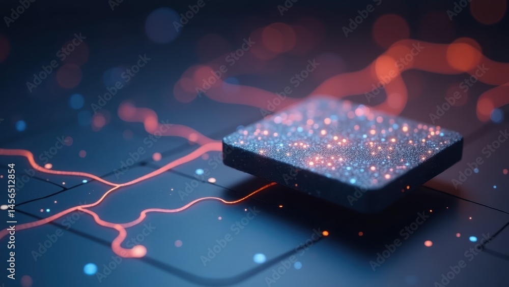 Fototapete Zero-Shot Learning (2)-2. Circuit Board Complexity. Trend product close-up. Tiny electronic dots on complex circuit board symbolize intricate problem-solving and hidden knowledge in simple form.