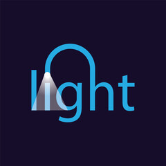 Light Bulb text logotype vector template