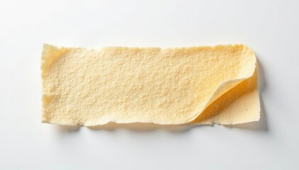 Fototapeta premium Close-up of a textured flap against a stark white backdrop , abstract, fabric, corner