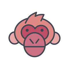 Chimpanzee Vector Icon