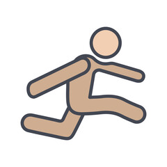 Hopping Line Vector Icon