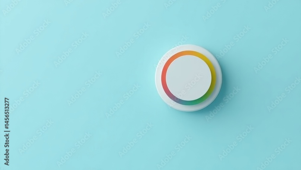 Poster zero trust. rainbow of isolation. isolated background, copyspace.. button in rainbowed, isolated spa