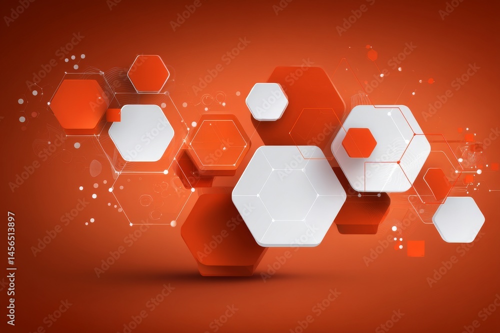 Poster the concept of wireless network connection technology is depicted against a red background with a pa