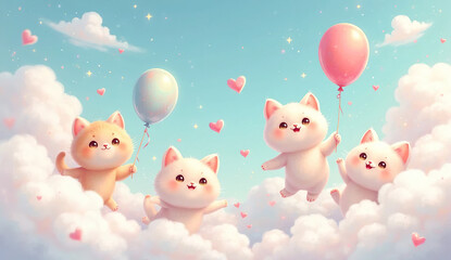 Naklejka premium easter bunny and eggs