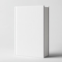 A blank hardcover book standing upright with a slight shadow, minimal design, and neutral tones for print-on-demand previews.