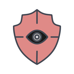 Security Monitoring Vector Icon