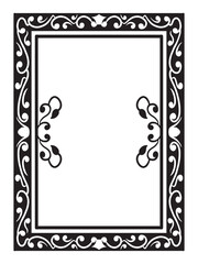 Swirl Nouveau Monochrome Ornamental Frames Vector Art Deco