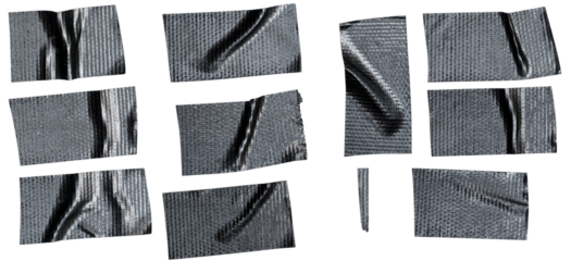 Black Duct Tape Strips Set Illustration for Repair, Craft, and Design Use