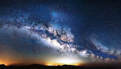 the center of milky way galaxy with stars and space dust in the universe