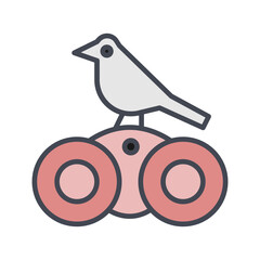Bird Watching Vector Icon