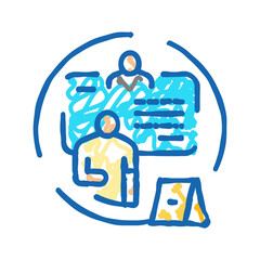 character evidence crime icon doodle illustration