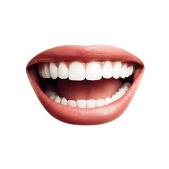 Radiant Smile: A Perfect Set of White Teeth on white background