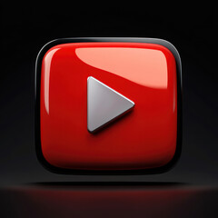 play button on black background