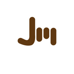  M letter finger logo vector template
