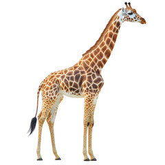 Naklejka premium Giraffe isolated on white or transparent background