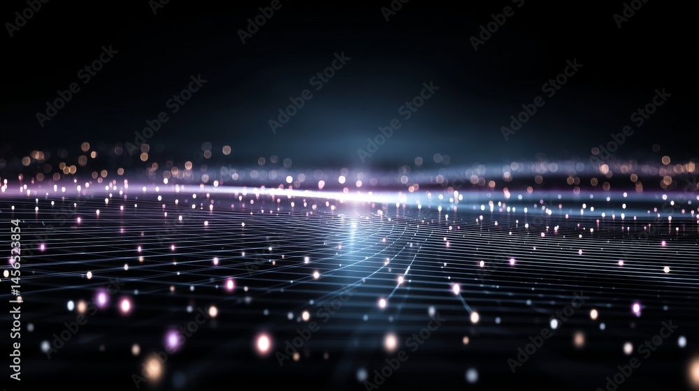 Poster this 3d rendering represents a stock science background with an abstract technology theme, highlight
