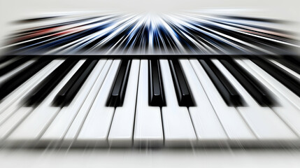 Naklejka premium Abstract piano keys zoom background music design