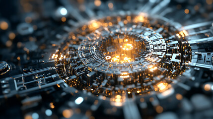 Complex circuitry patterns emerging on virus from nanobot fusion 