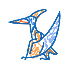 pteranodon dinosaur animal icon doodle illustration © vectorwin