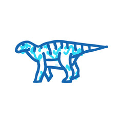 Obraz premium iguanodon dinosaur animal icon doodle illustration