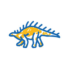 kentrosaurus dinosaur animal icon doodle illustration