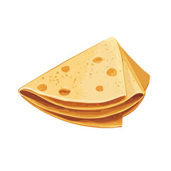 My Simple flat 2D illustration of a crepe isolated on a transparent background, EPS Format, vector, flat design, animation design, simple flat 2D