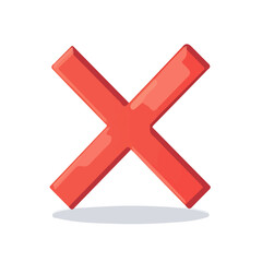 My Simple flat 2D illustration of a cross error isolated on a transparent background, EPS Format, vector, flat design, animation design, simple flat 2D