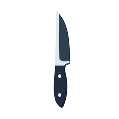 A Simple flat 2D icon knife isolated on a transparent background, vector, flat design, animation design, simple flat 2D icon, minimalist design