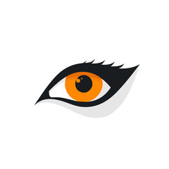 A Simple flat 2D icon eye off hidden isolated on a transparent background, vector, flat design, animation design, simple flat 2D icon, minimalist design