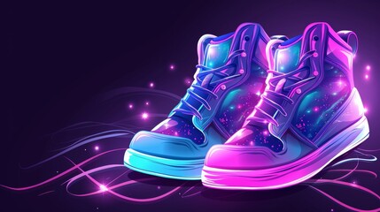 Eye catching junior sport sneaker banner for engaging footwear advertisements with ample copy space